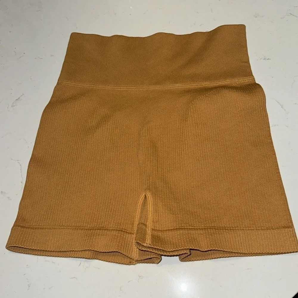 Biker shorts- burnt orange- size small